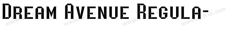 Dream Avenue Regula字体转换